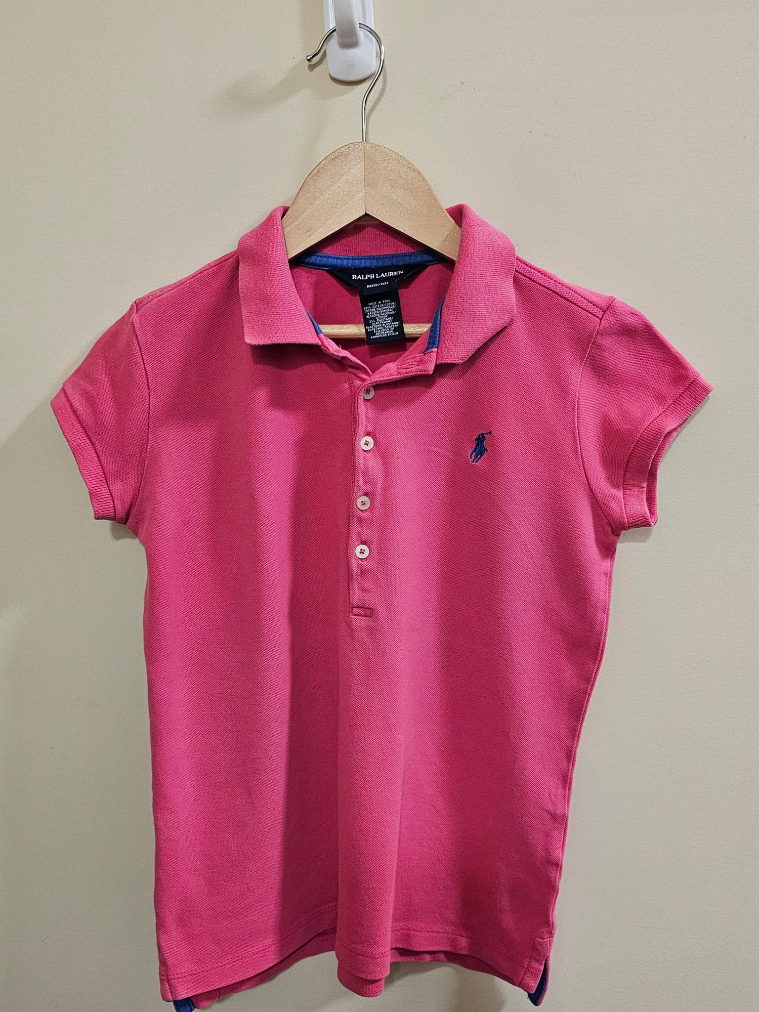 Ralph Lauren Pink Polo Shirt Size 8/10