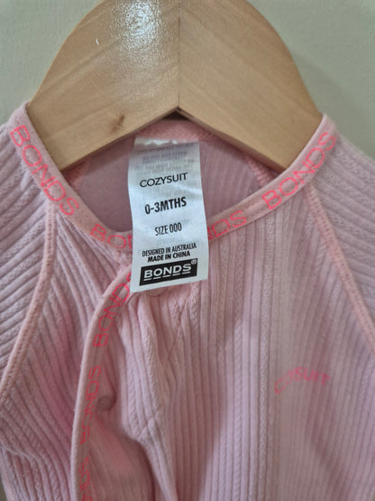 Pink BONDS Cozysuit - Size 000