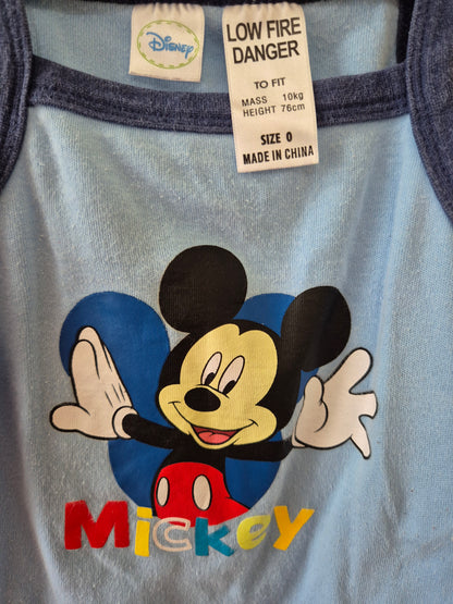 Mickey Mouse Singlet Bodysuit - Size 0