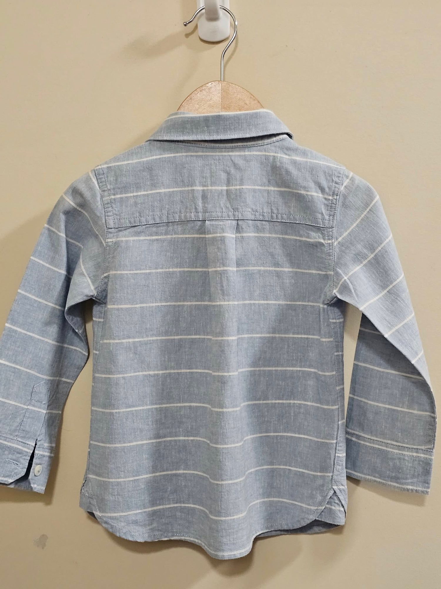 Country Road Linen Striped Button Up Long Sleeve Shirt Size 1