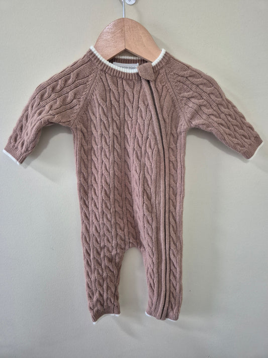 Country Road Mocha Cable Knit Onesie Size 000