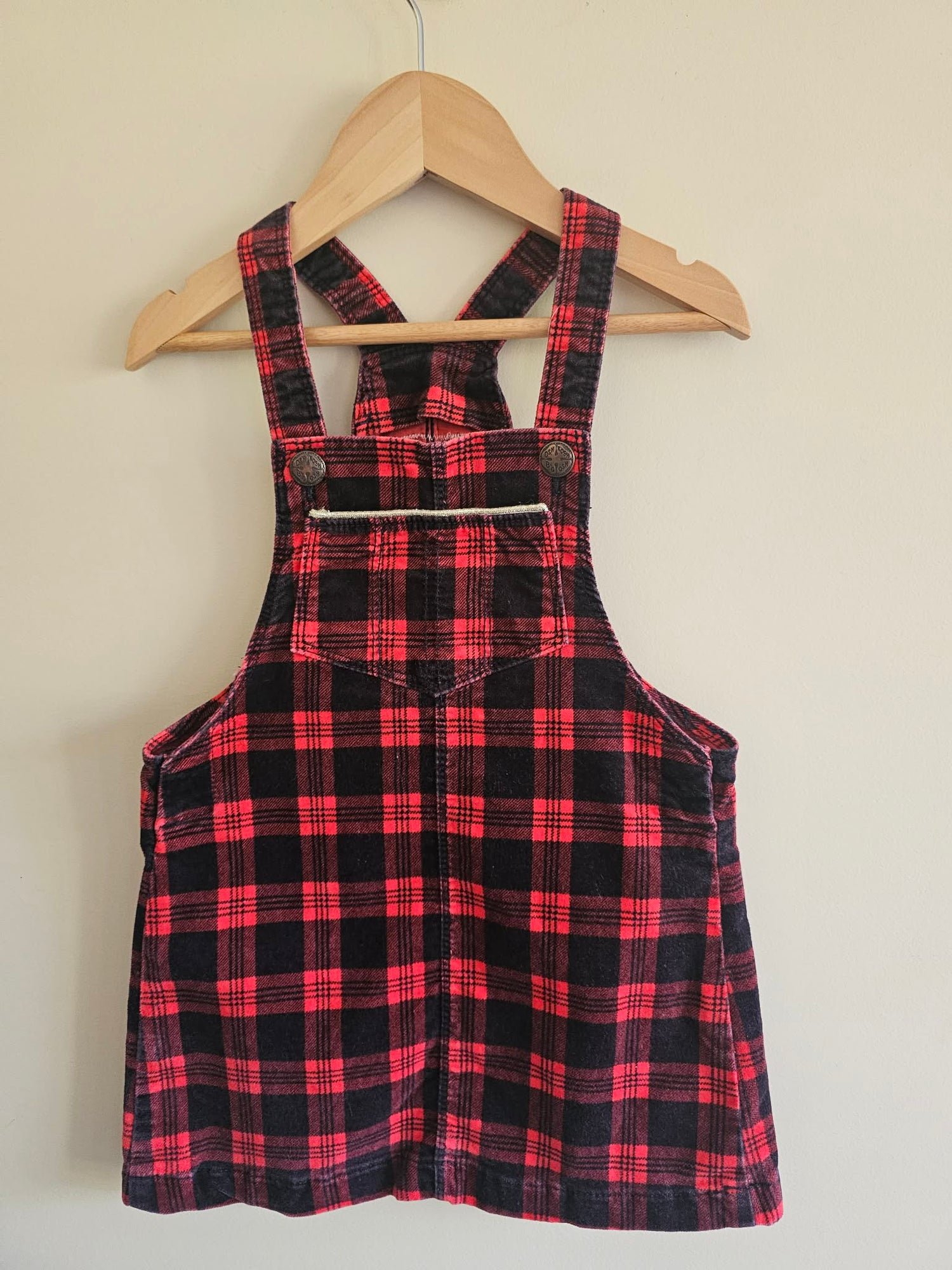 Osh Kosh B'gosh Plaid Pinafore Size 4T