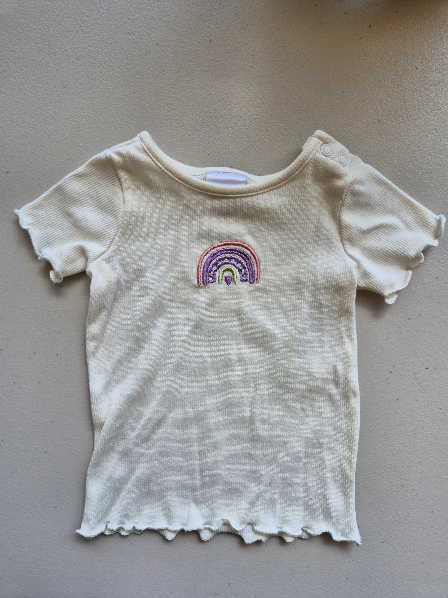 Teeny Weeny Rainbow Ribbed Shirt Size 0