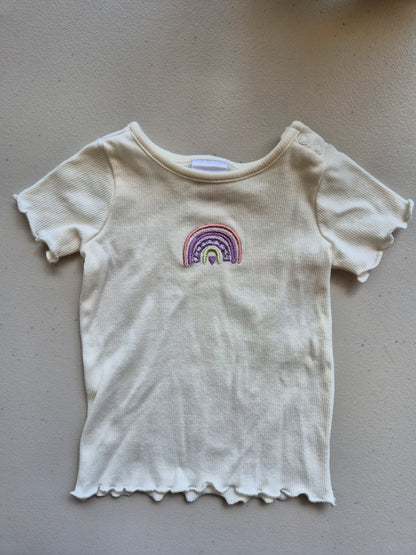 Teeny Weeny Rainbow Ribbed Shirt Size 0