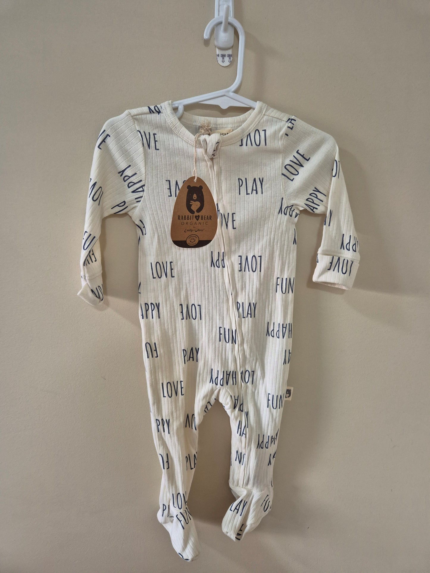 Rabbit + Bear Onesie - Size 6-9 months
