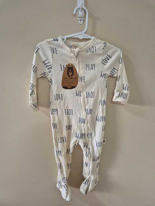 Rabbit + Bear Onesie - Size 6-9 months