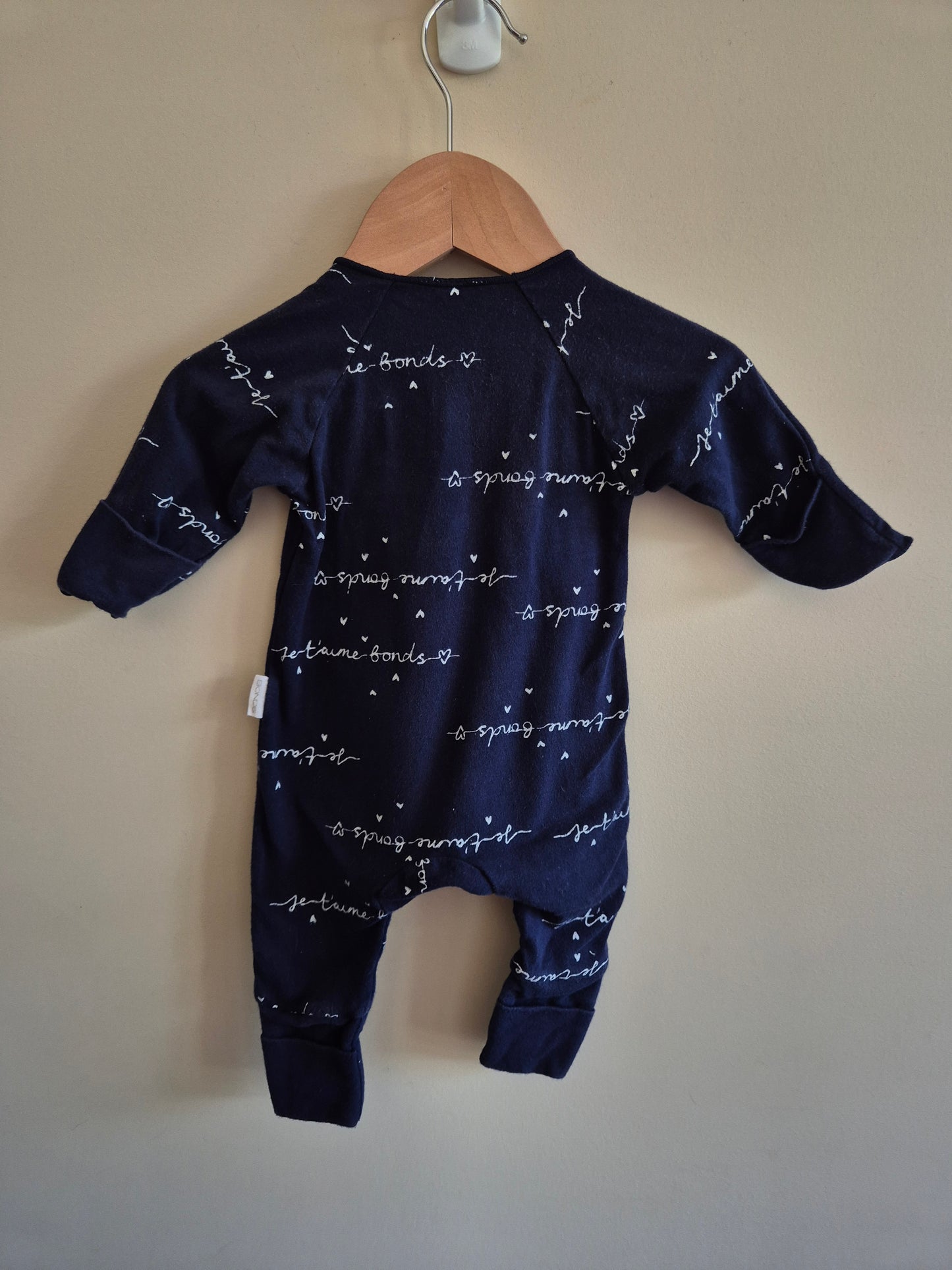 Bonds Navy Cozysuit Size 0000
