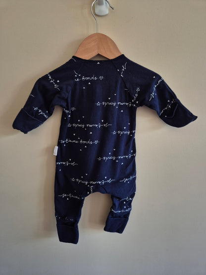 Bonds Navy Cozysuit Size 0000