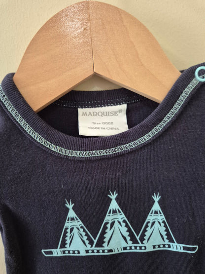 Marquise Navy Blue Newborn Shirt