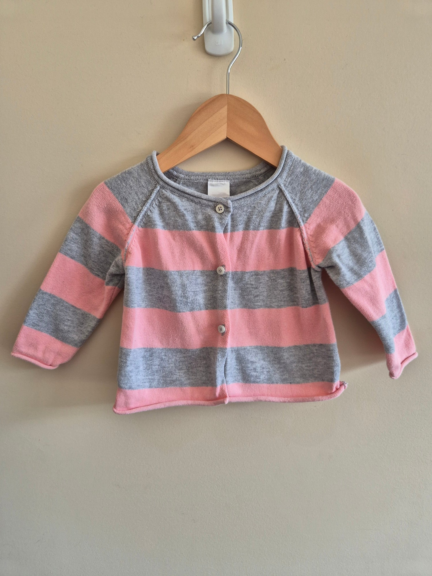 Bonds Pink & Grey Cardigan Size 0