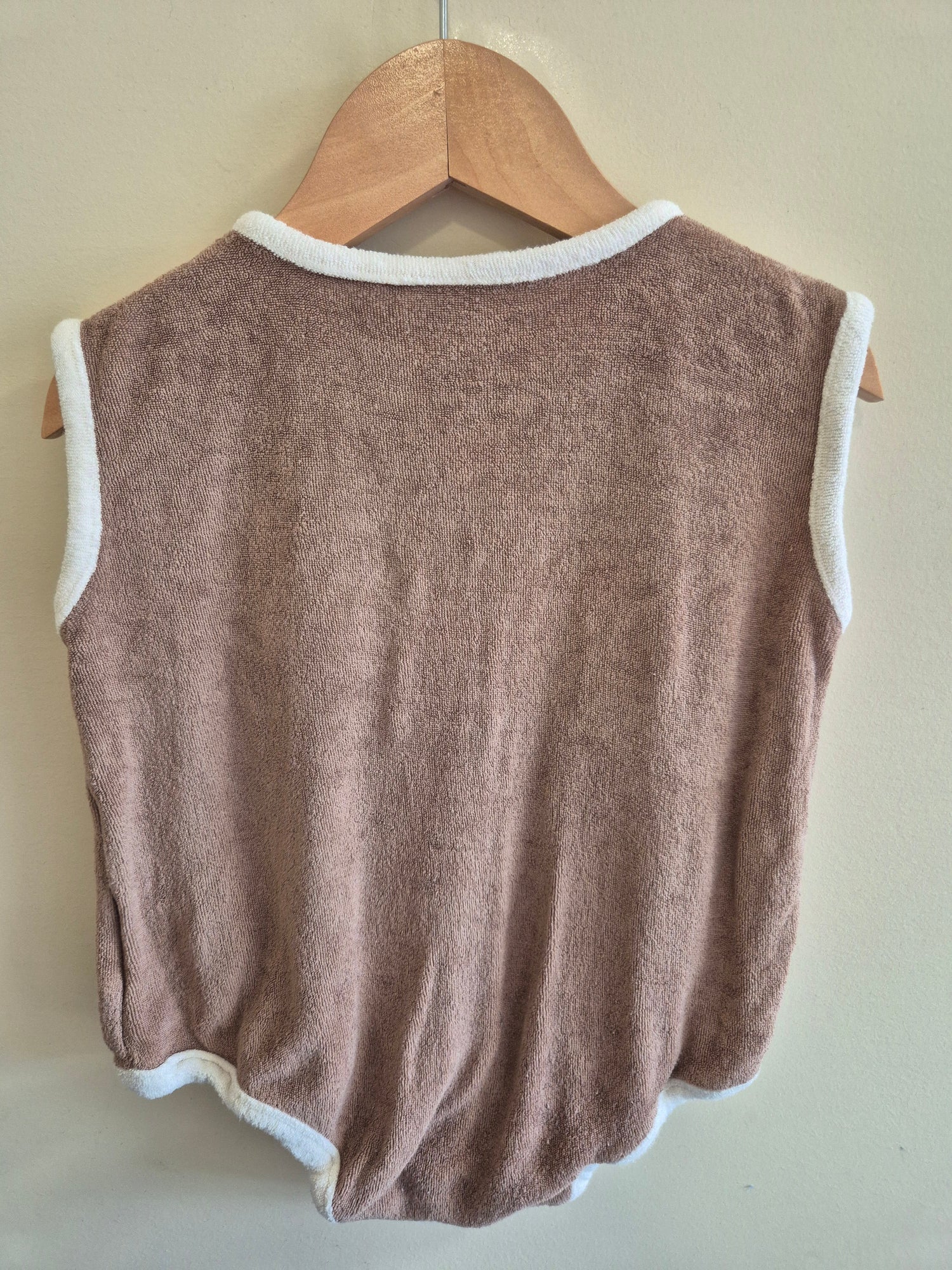 Seed Heritage Terry Romper in Cookie Size 0