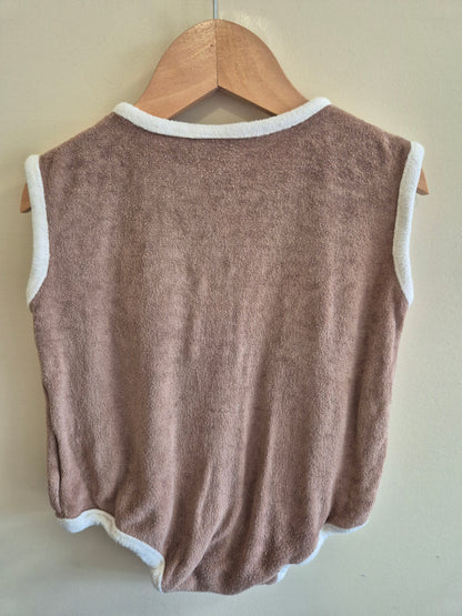 Seed Heritage Terry Romper in Cookie Size 0