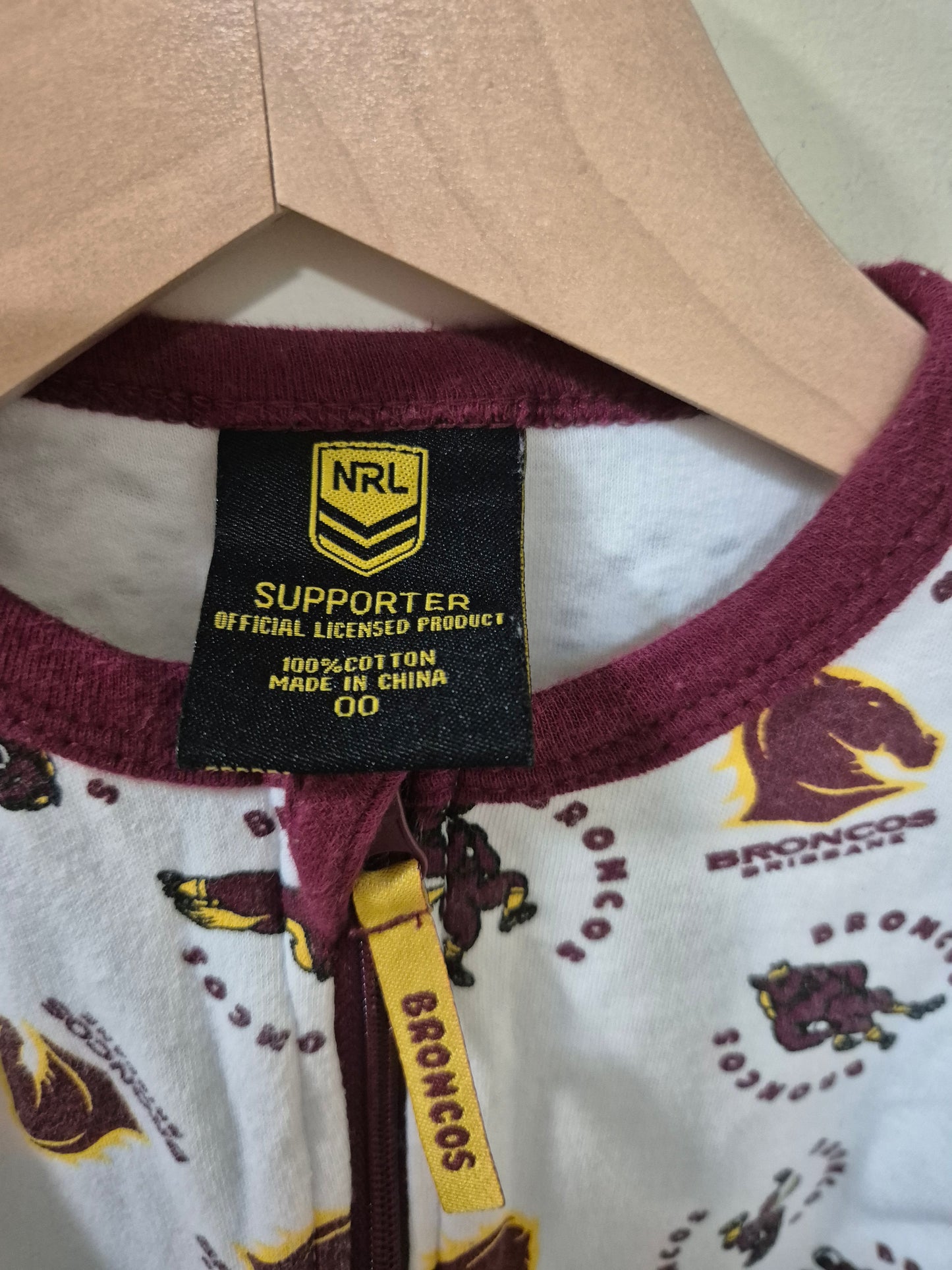 Broncos Rugby Union Onesie Size 00