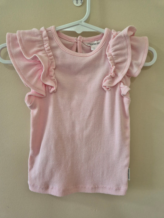 Country Road ribbed flutter top Size 18-24 months