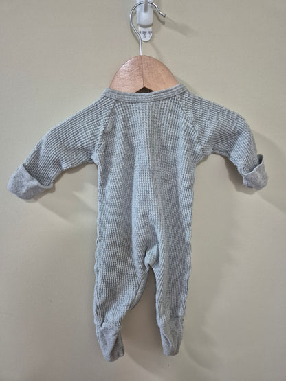 Bonds Grey Waffle Onesie Size 0000