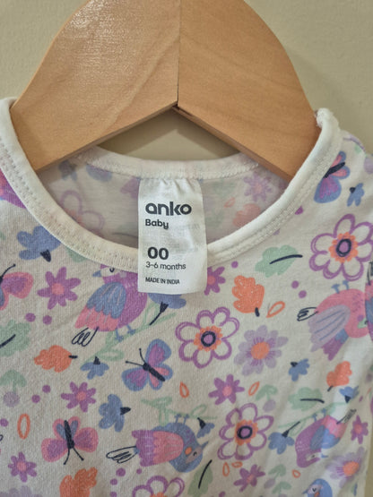 Anko Floral Bodysuit Size 00
