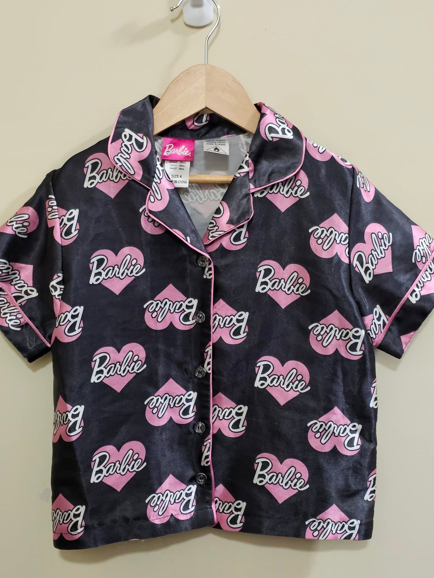 Barbie Satin Pyjama Set Size 4