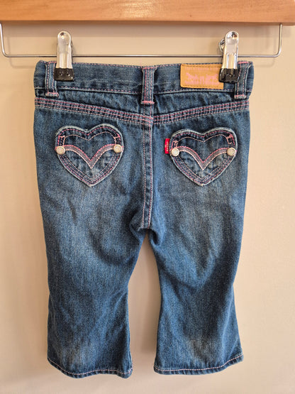 Levi Love Heart Denim Jeans Size 12months