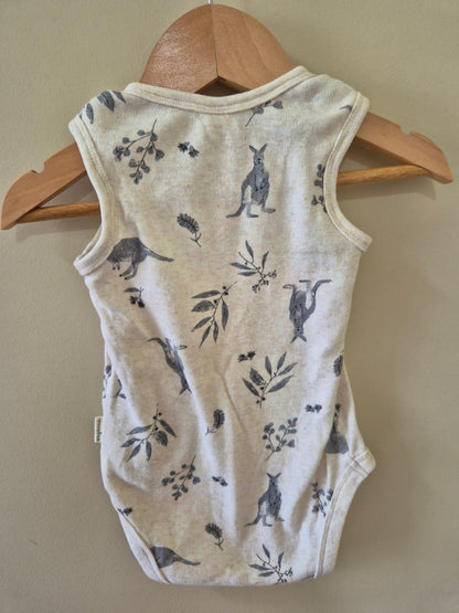 Anko Organic Kangaroo Singlet Bodysuit Size 0