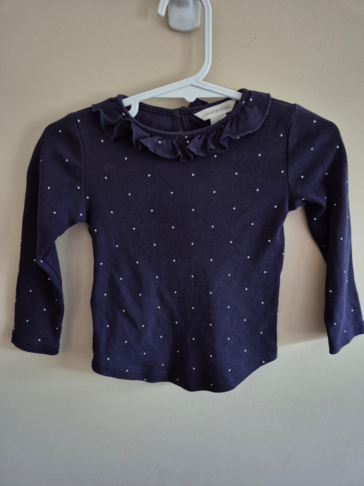 Country Road Long Sleeve Poka Dot Shirt Size 0