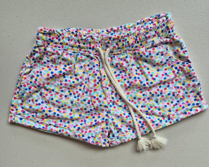 Poka Dot Milkshake Shorts Size 7
