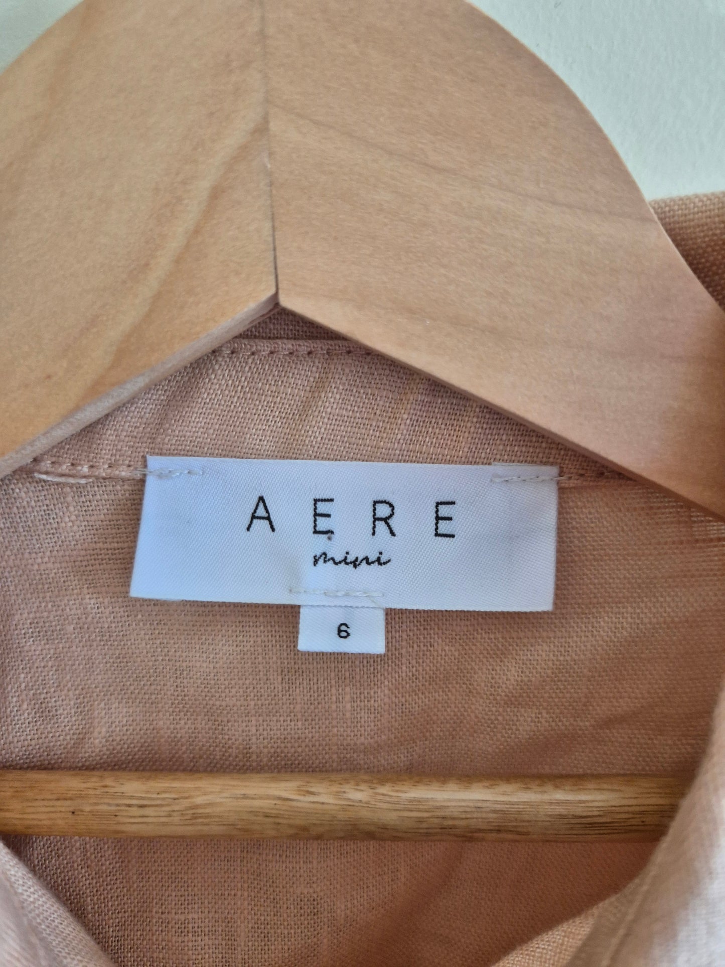 Aere Mini Linen Jumpsuit Size 6