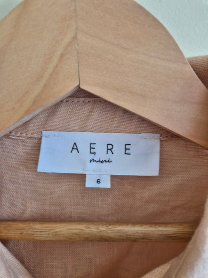 Aere Mini Linen Jumpsuit Size 6