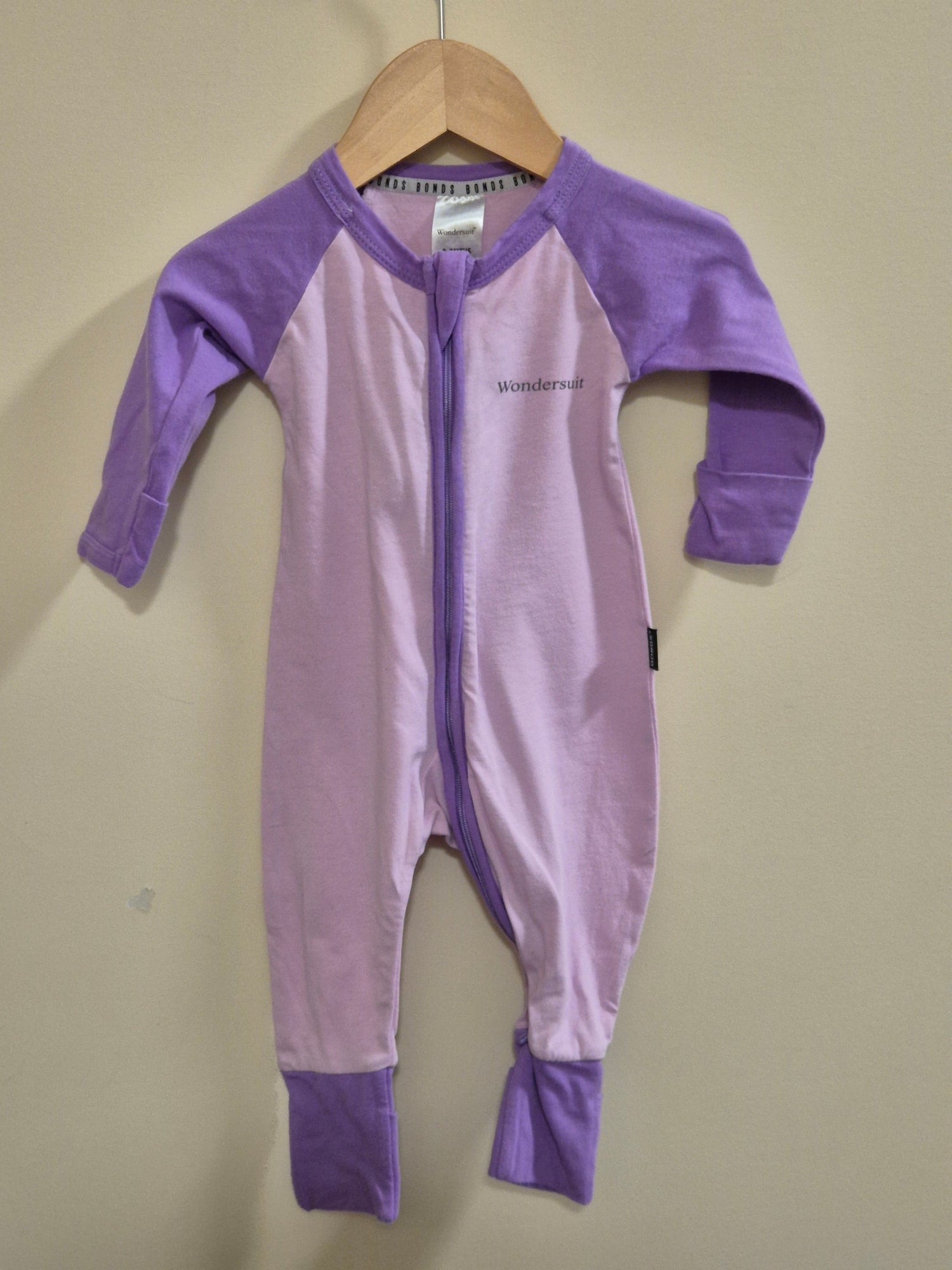 Bonds Purple Colour Block Wondersuit Size 000