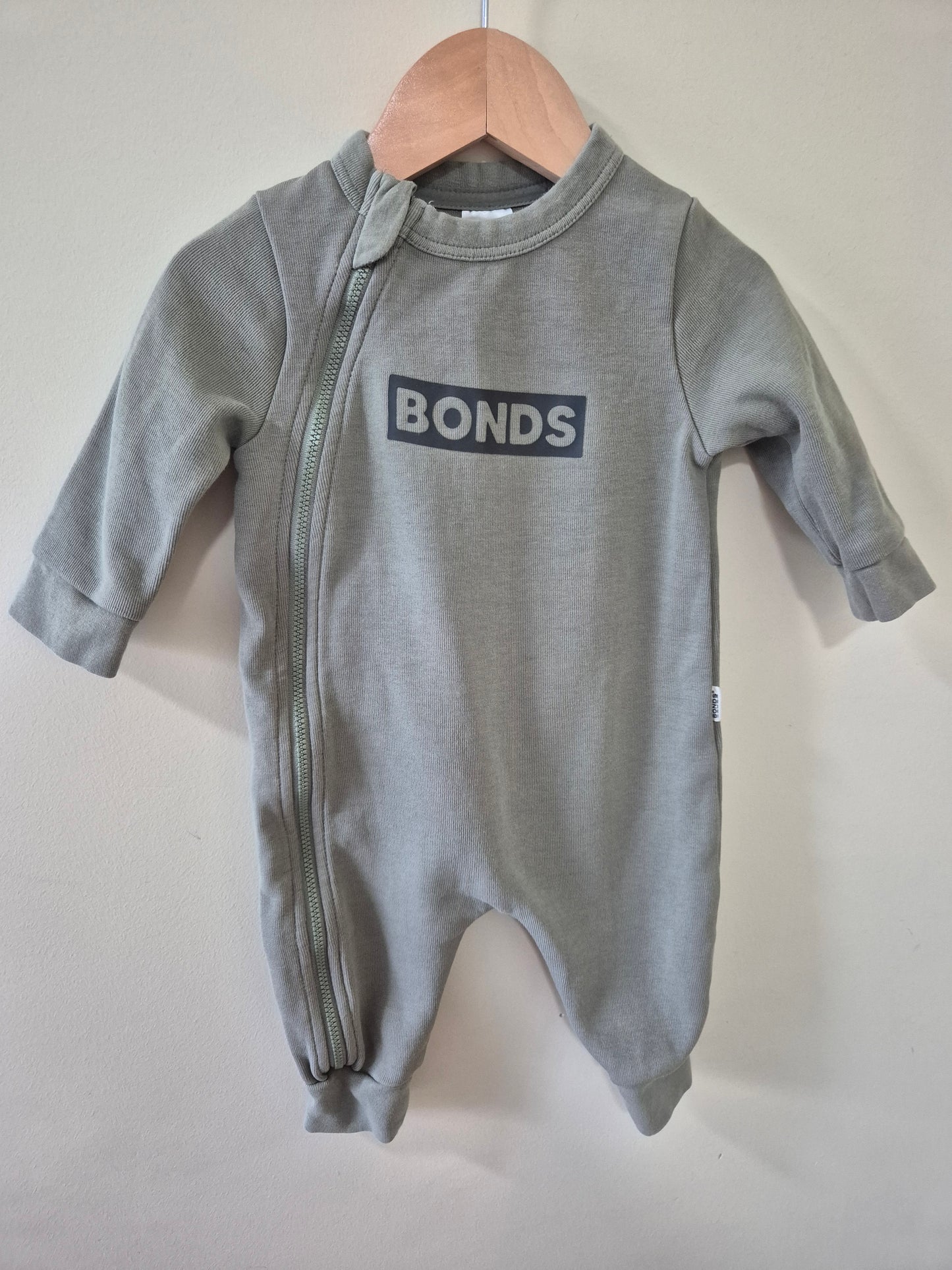 Bonds Olive Green Onesie Size 00