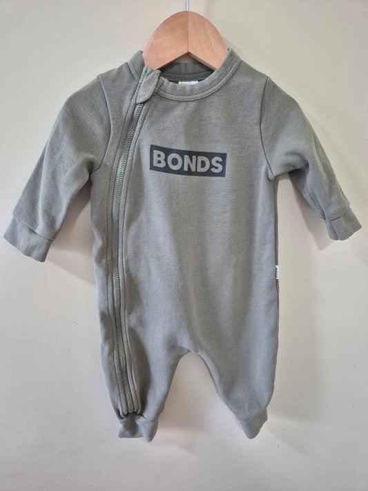Bonds Olive Green Onesie Size 00