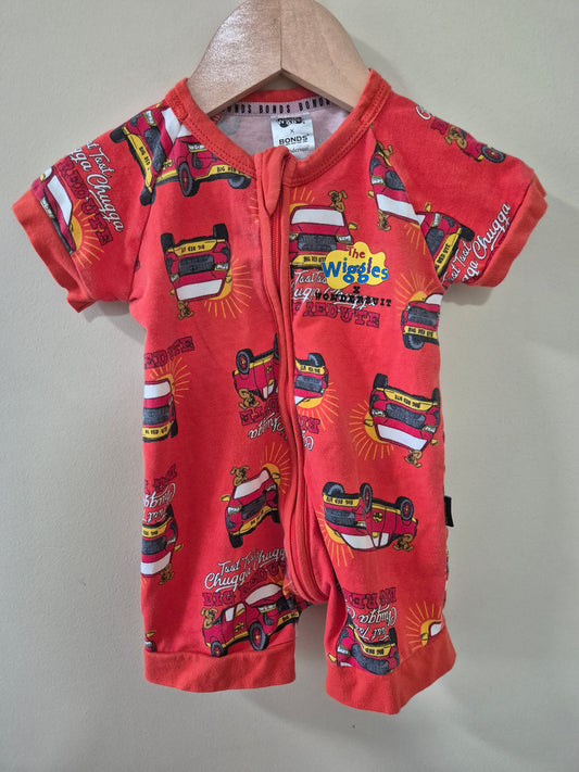 Bonds x Wiggles Big Red Ute Romper Size 00
