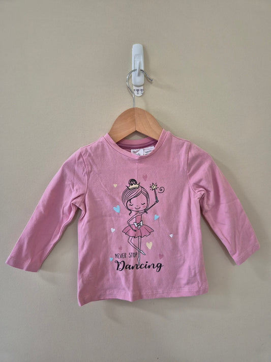 Ollies Place Ballerina Long Sleeve Top Size 1