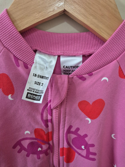 Pink BONDS Onesie - Size 2