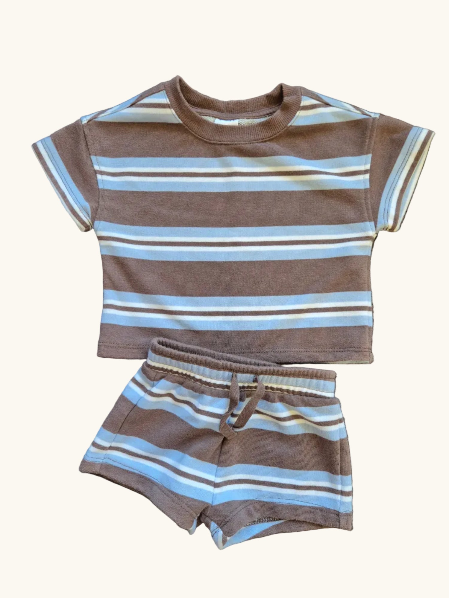 Anko Brown & Blue Striped Outfit Set Size 000