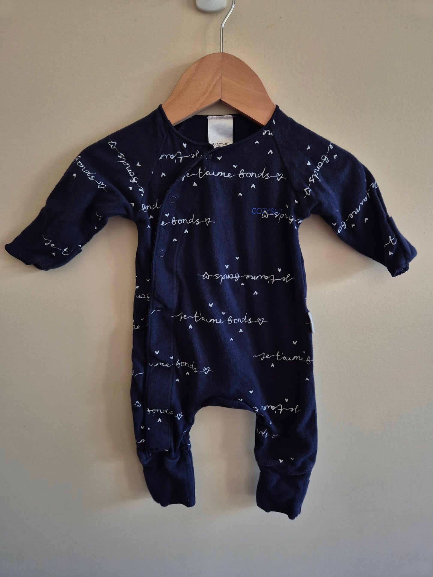 Bonds Navy Cozysuit Size 0000