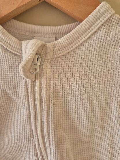 Baby Berry Waffle White Romper 000