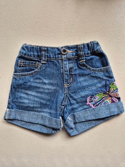 GapKids Denim Butterfly Shorts Size 2