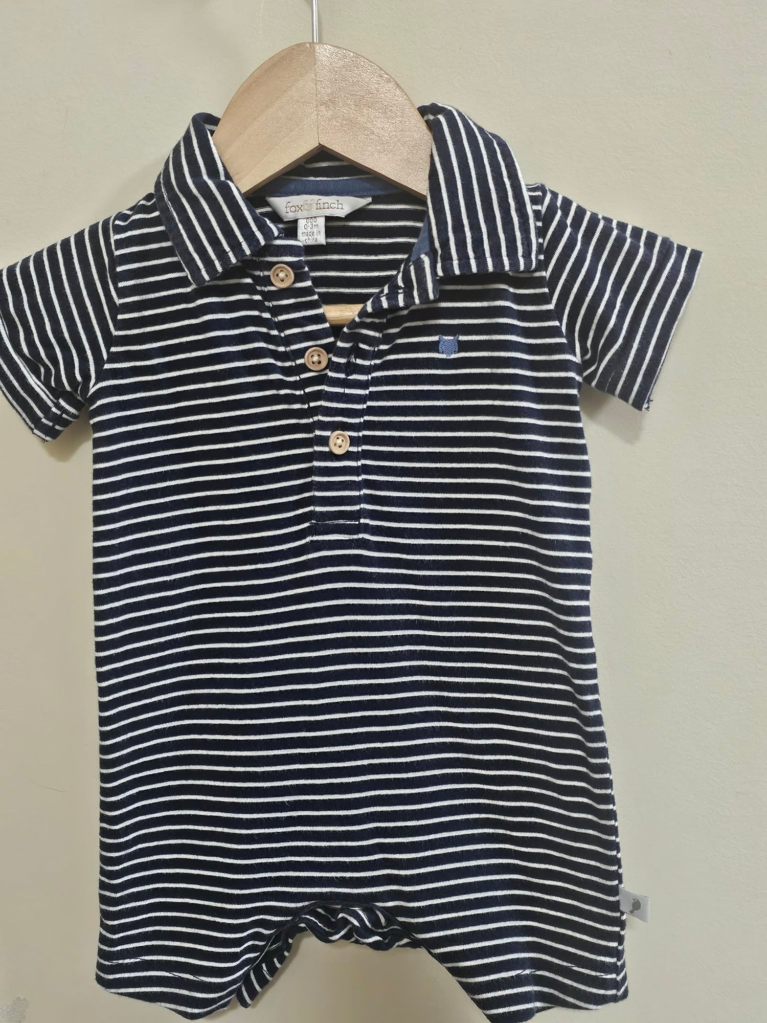 Fox & Finch Striped Romper Size 000