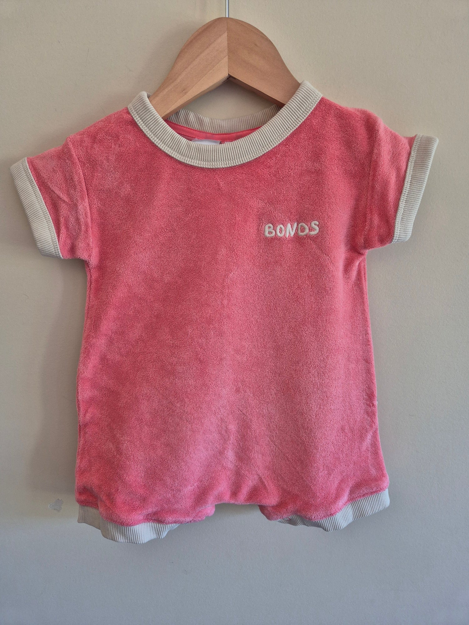 Bonds Pink Terry Towel Romper Size 000