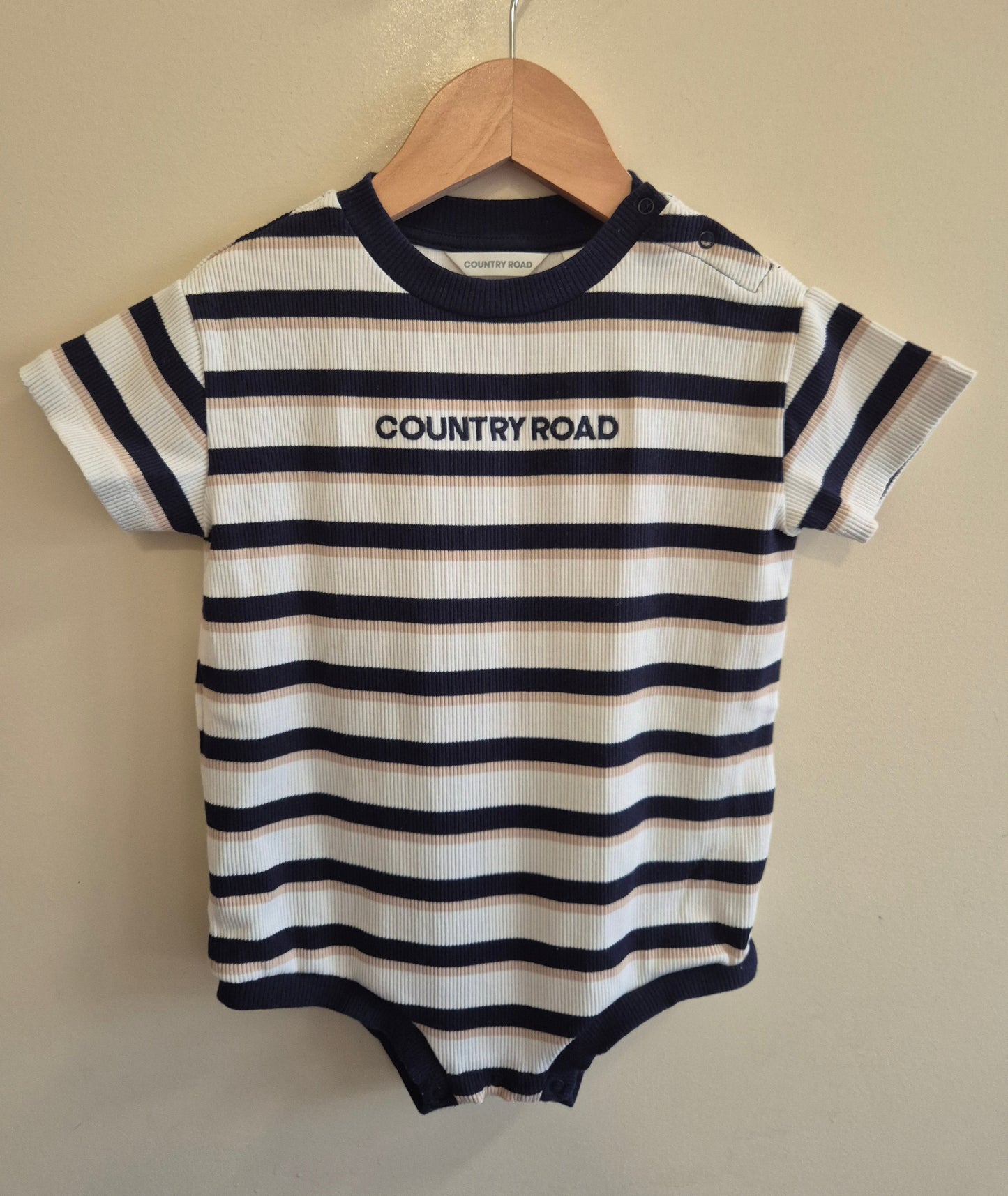 Country Road Striped Oversized Onesie Size 1