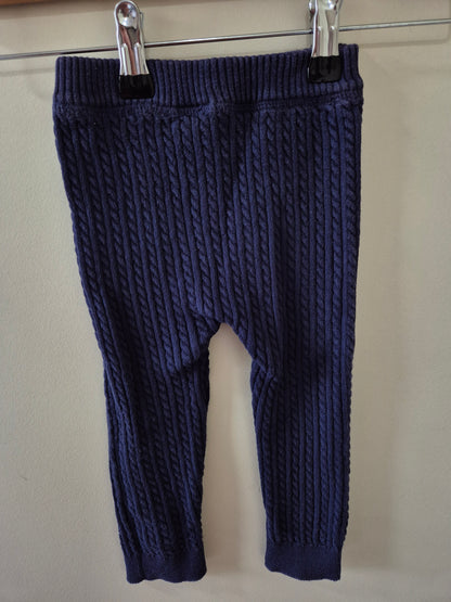 Sprout Ribbed Navy Leggings Size 0