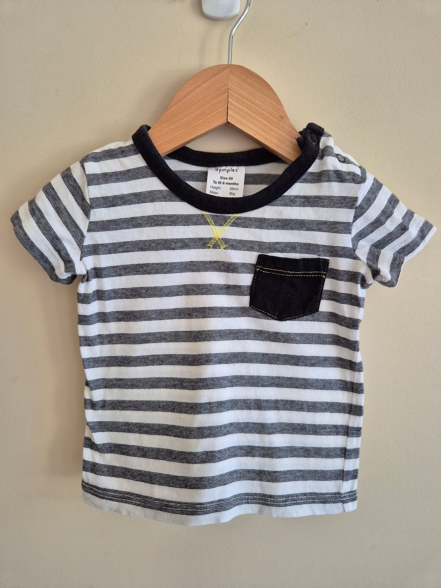 Dymples Basic Striped T-Shirt Size 00