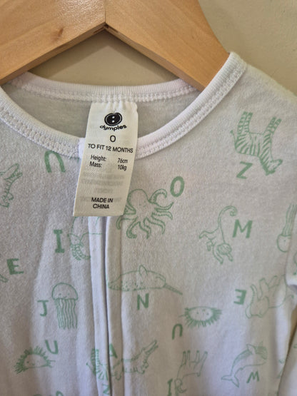 Alphabet Animals Onesie - 0