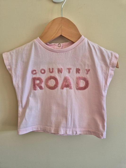 Country Road Pink Sequin Shirt Size 00