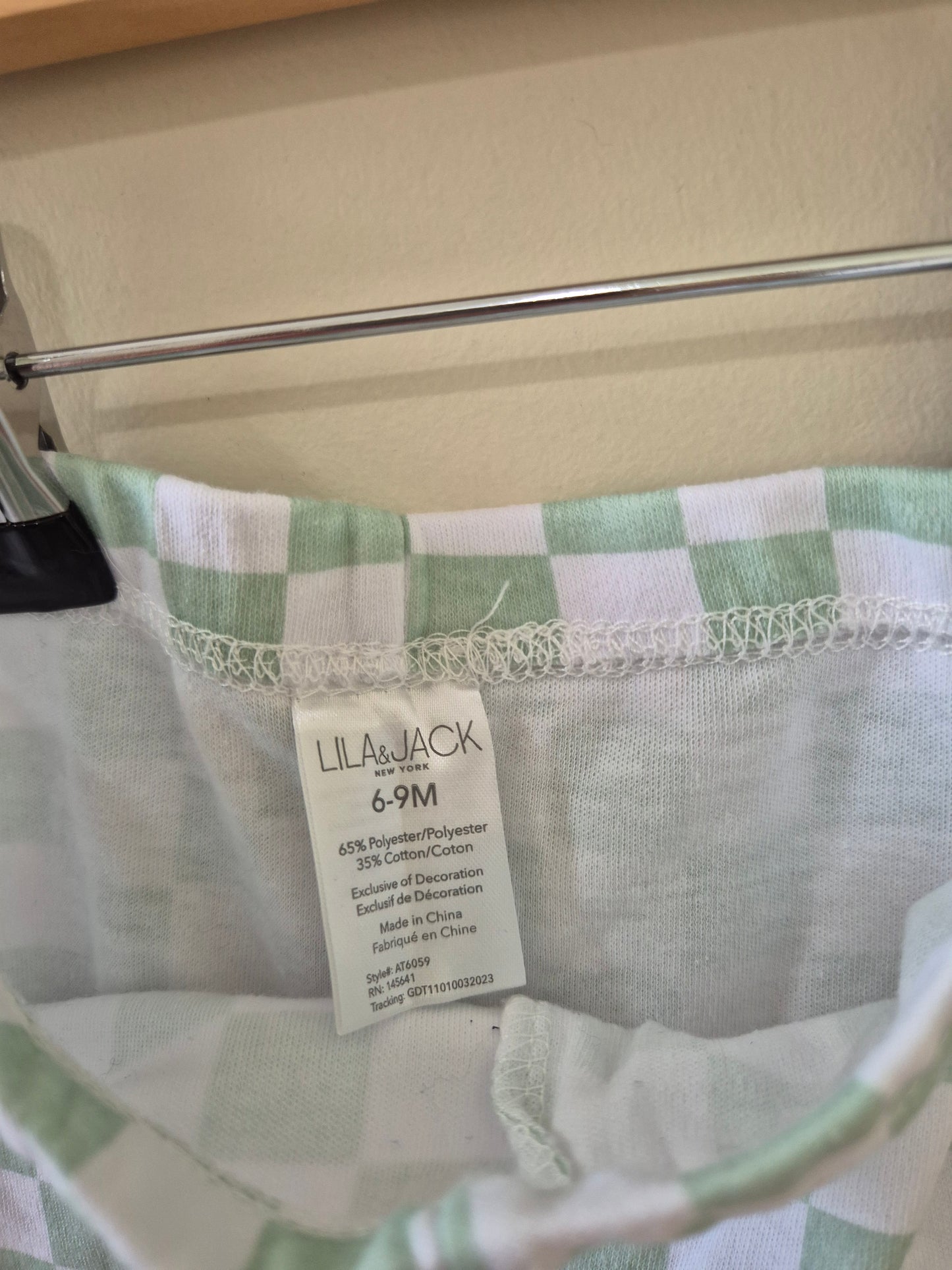 Chequered Lila & Jack Leggings Size 6-9 months