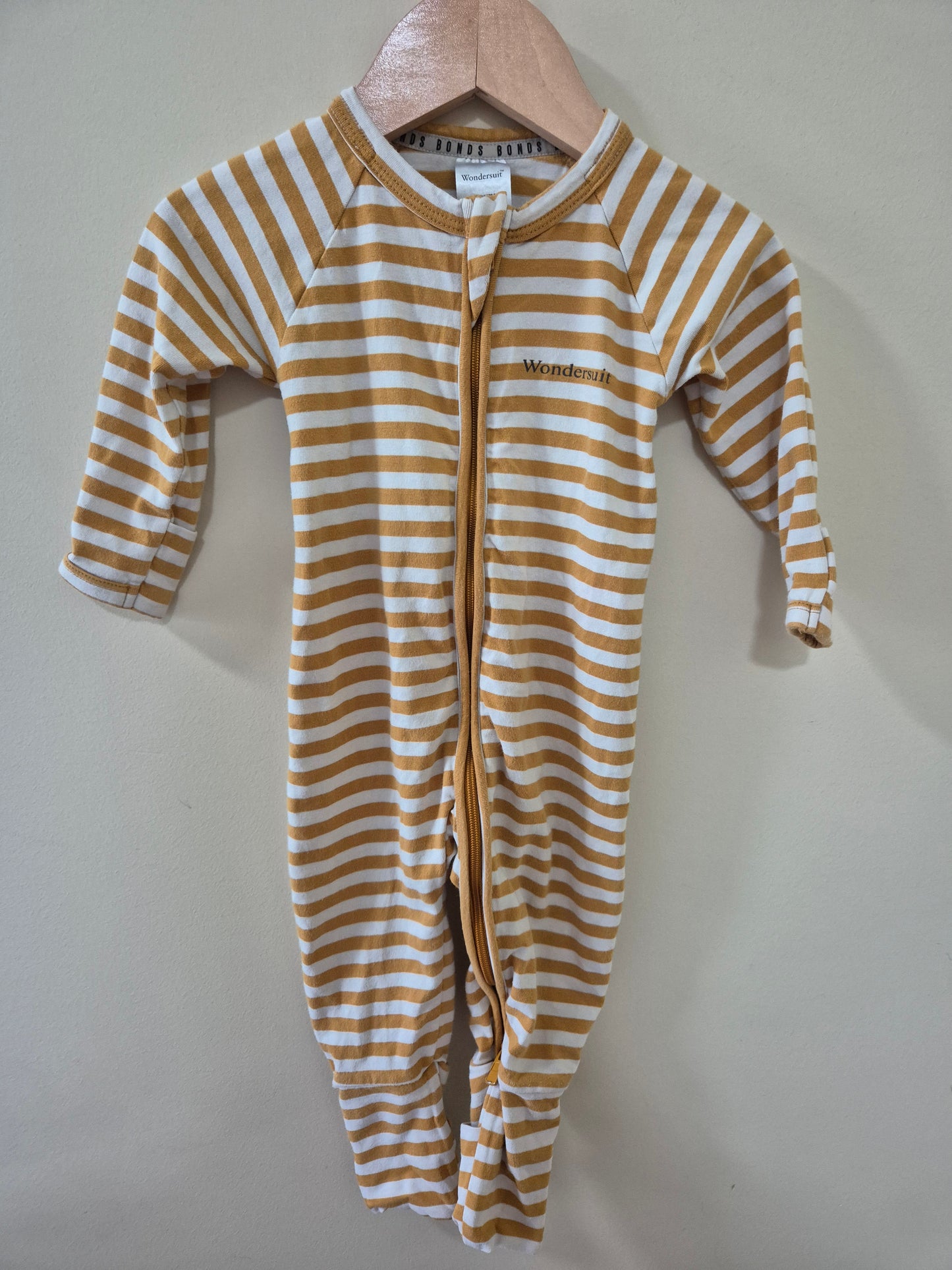 Bonds Yellow Striped Wondersuit Size 00