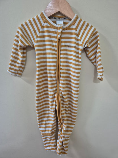 Bonds Yellow Striped Wondersuit Size 00