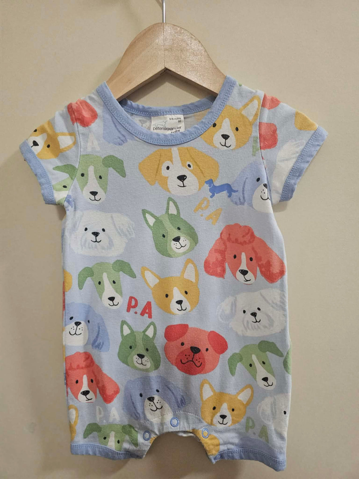 Peter Alexander Dog Print Romper Size 00