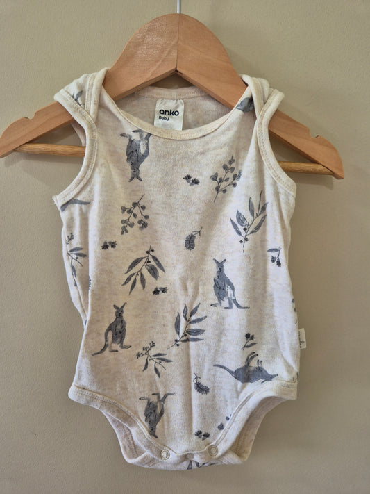 Anko Organic Kangaroo Singlet Bodysuit Size 0
