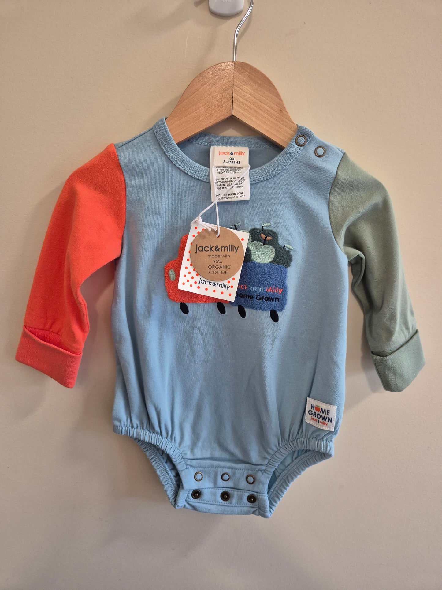 BNWT Jack & Milly Long Sleeve Bodysuit Size 00